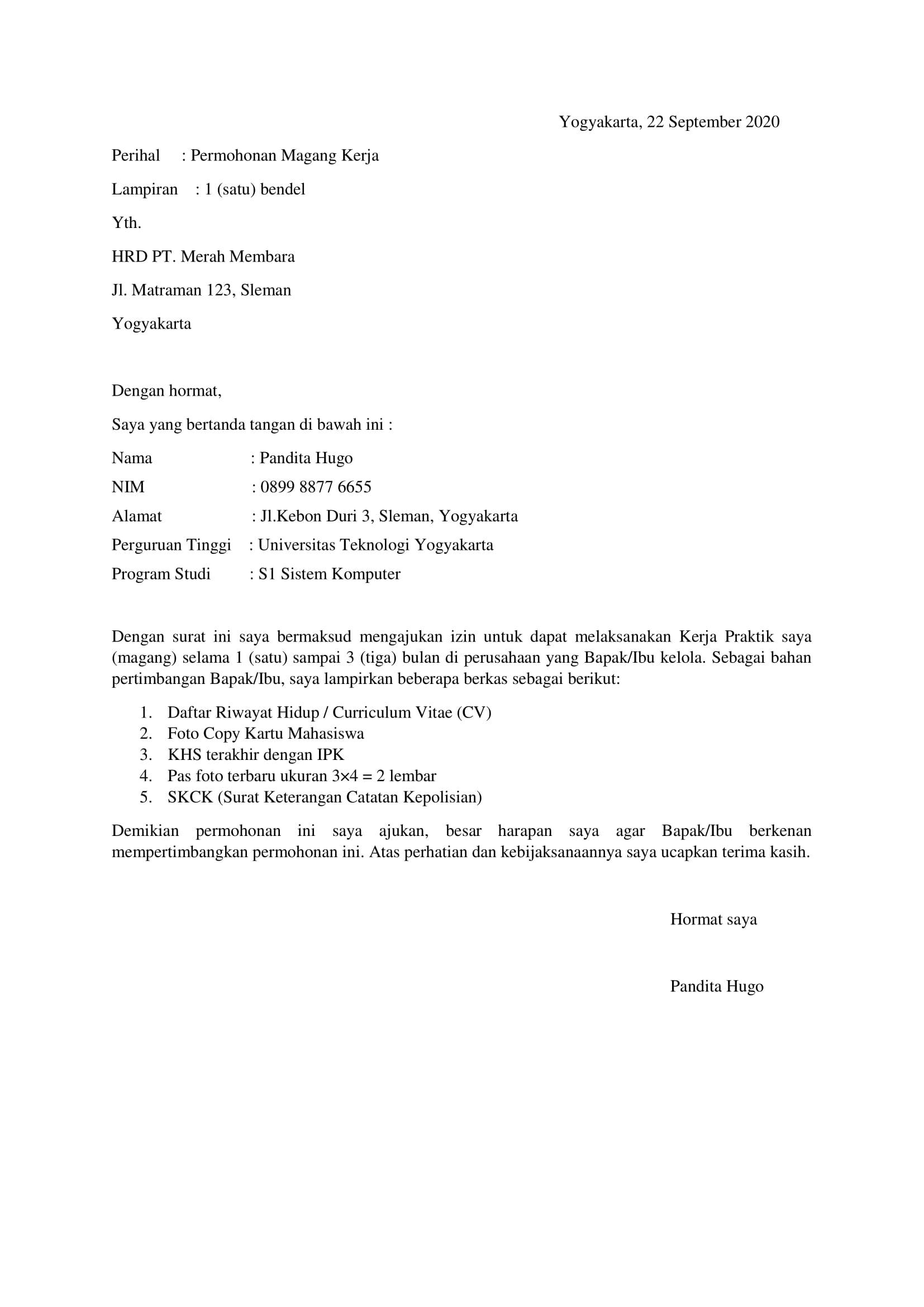 Detail Foto Surat Lamaran Kerja Nomer 6