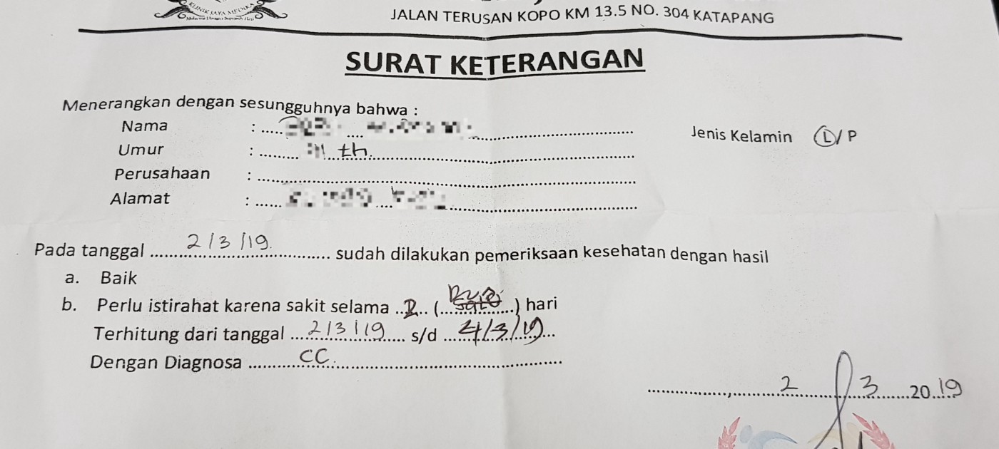 Detail Foto Surat Sakit Dari Dokter Nomer 34