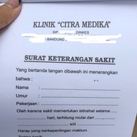 Detail Foto Surat Sakit Dari Dokter Nomer 54