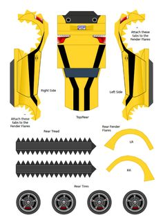 Detail Bumblebee Camaro Papercraft Nomer 2