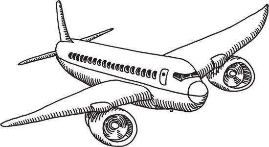 Detail Flugzeug Zeichnung Einfach Nomer 2