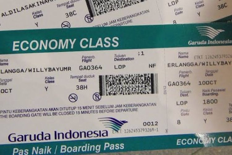 Detail Foto Tiket Pesawat Garuda Indonesia Nomer 3