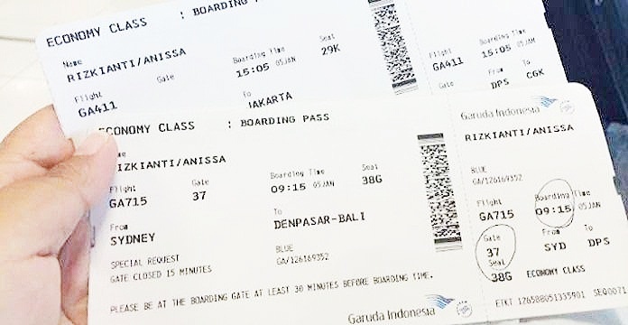 Detail Foto Tiket Pesawat Garuda Indonesia Nomer 4