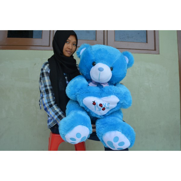 Detail Boneka Teddy Bear Warna Biru Nomer 35