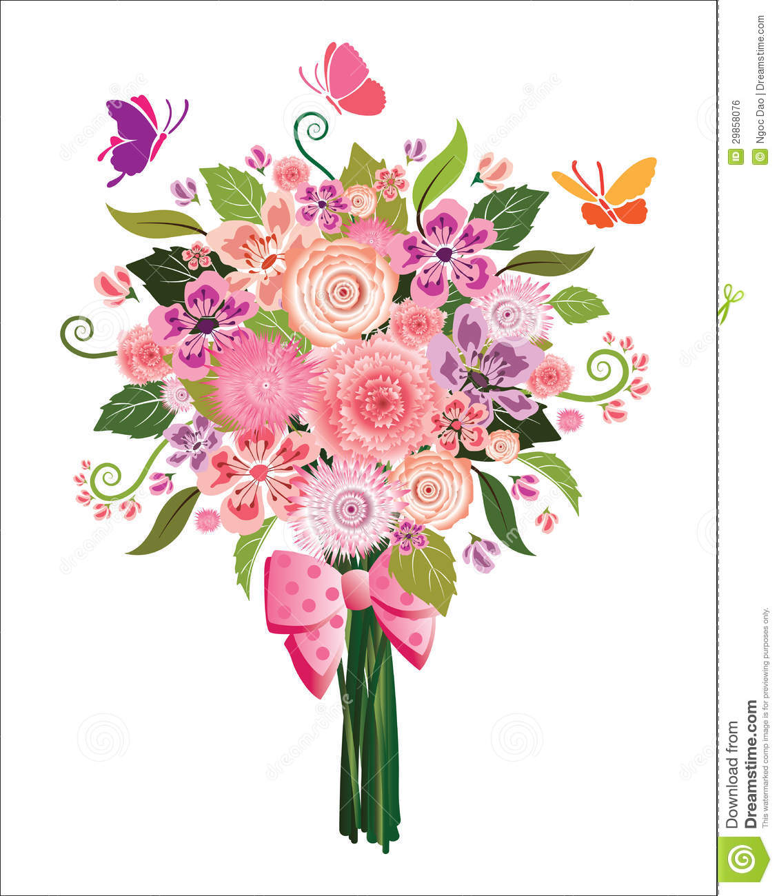 Detail Boquet Of Flowers Clipart Nomer 30