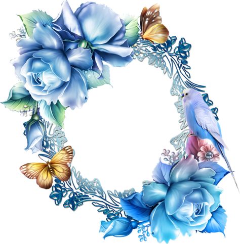 Detail Border Bunga Biru Nomer 19