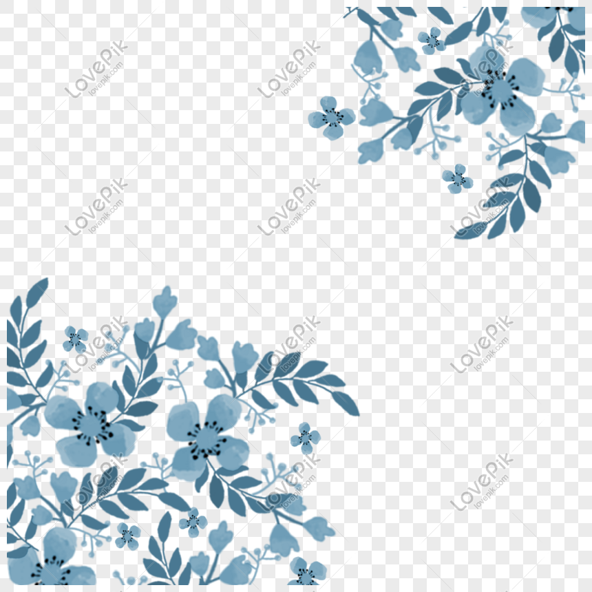 Detail Border Bunga Biru Nomer 55