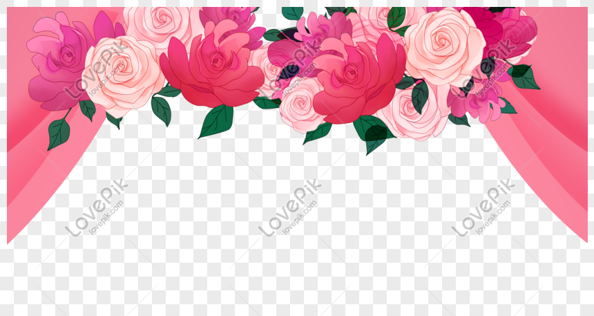 Detail Border Bunga Mawar Pink Nomer 36