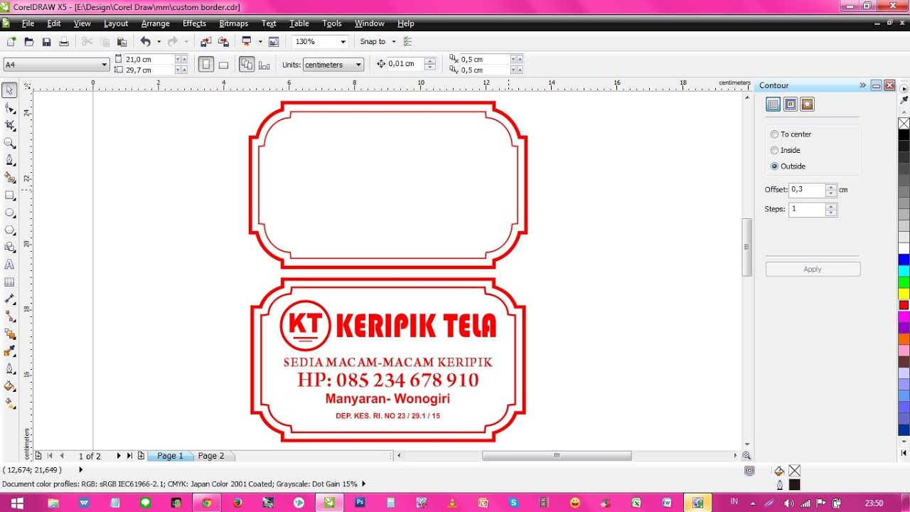 Detail Border Corel Nomer 14