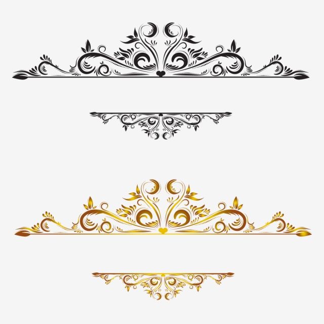 Detail Border Gold Vector Nomer 19