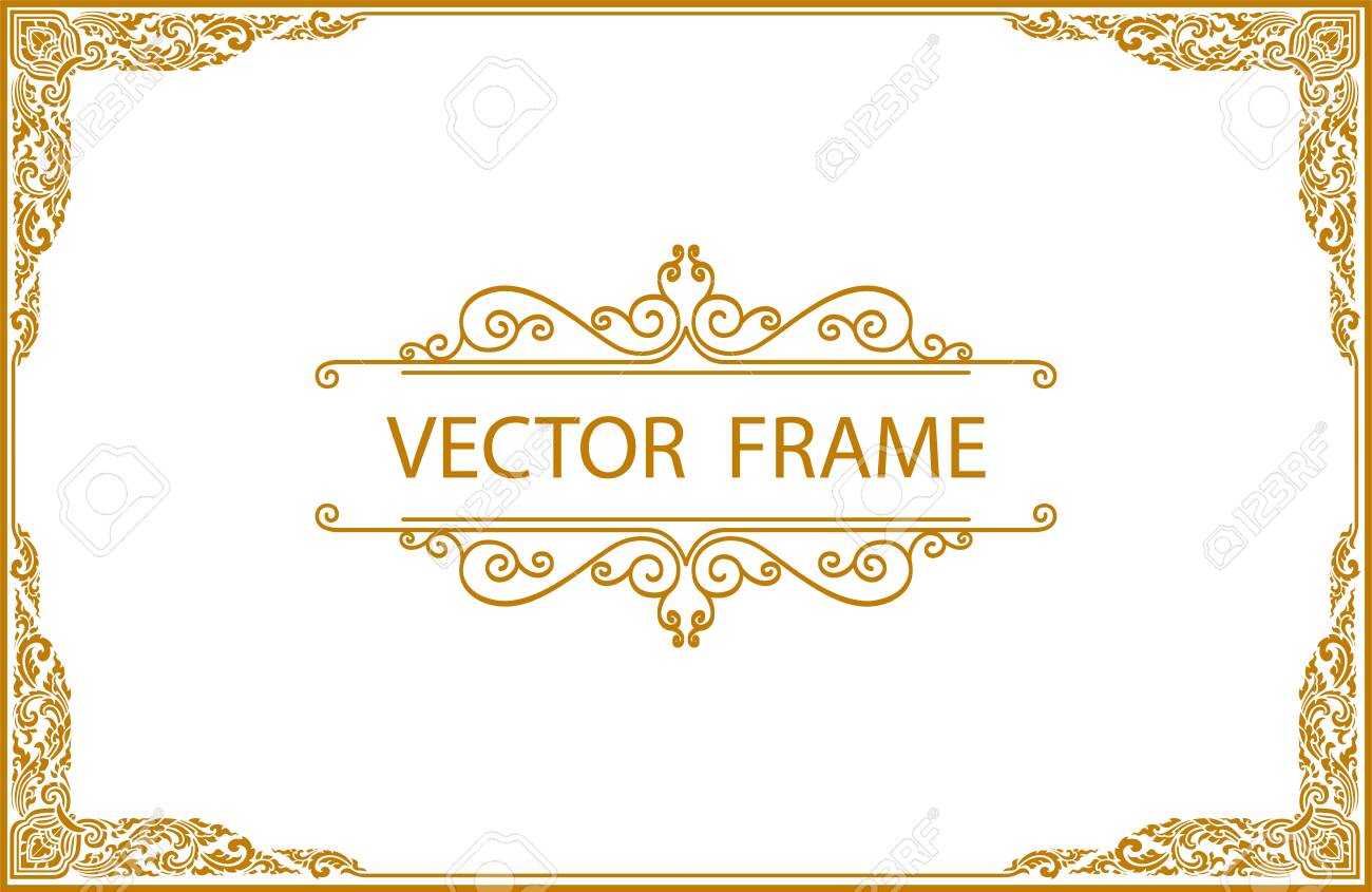 Detail Border Gold Vector Nomer 22