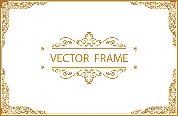 Detail Border Gold Vector Nomer 6
