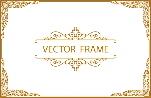 Detail Border Gold Vector Nomer 6