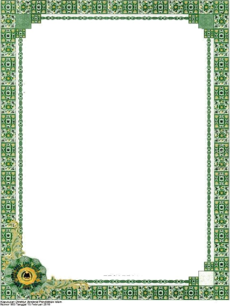 Detail Border Ijazah Nomer 23