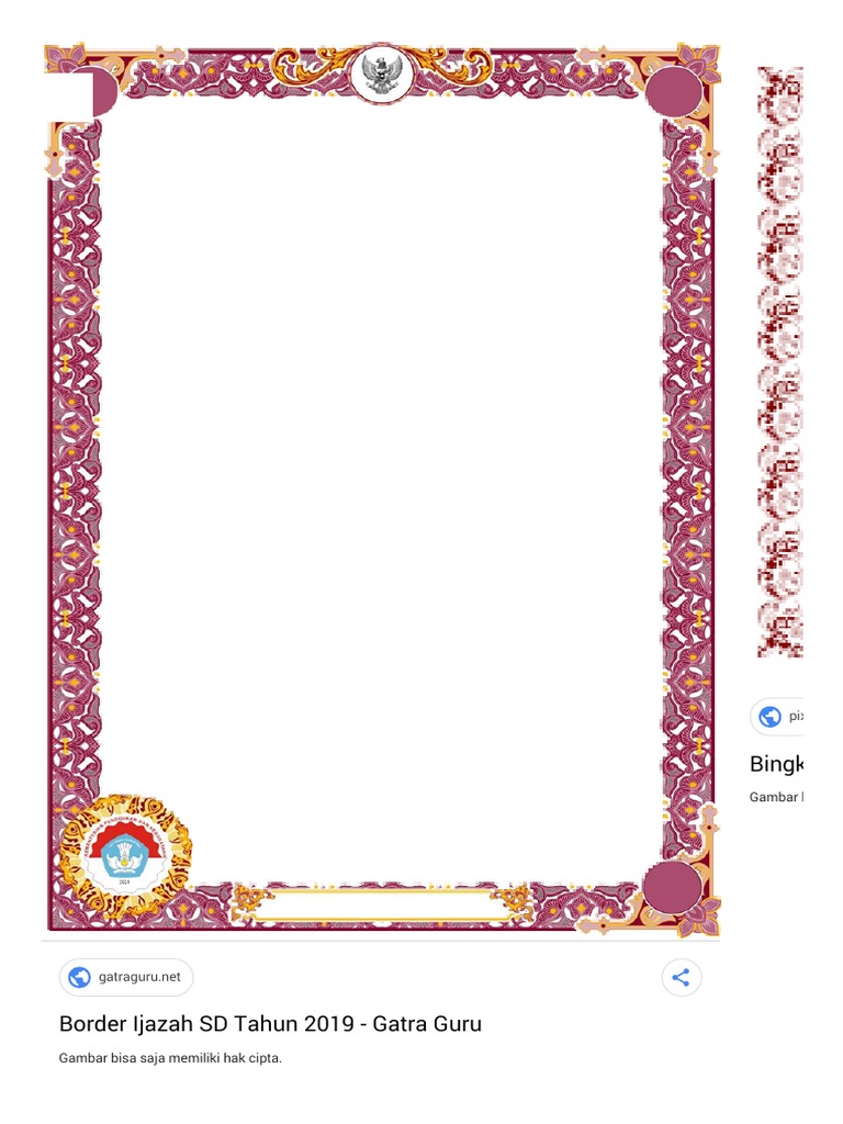 Detail Border Ijazah Nomer 5