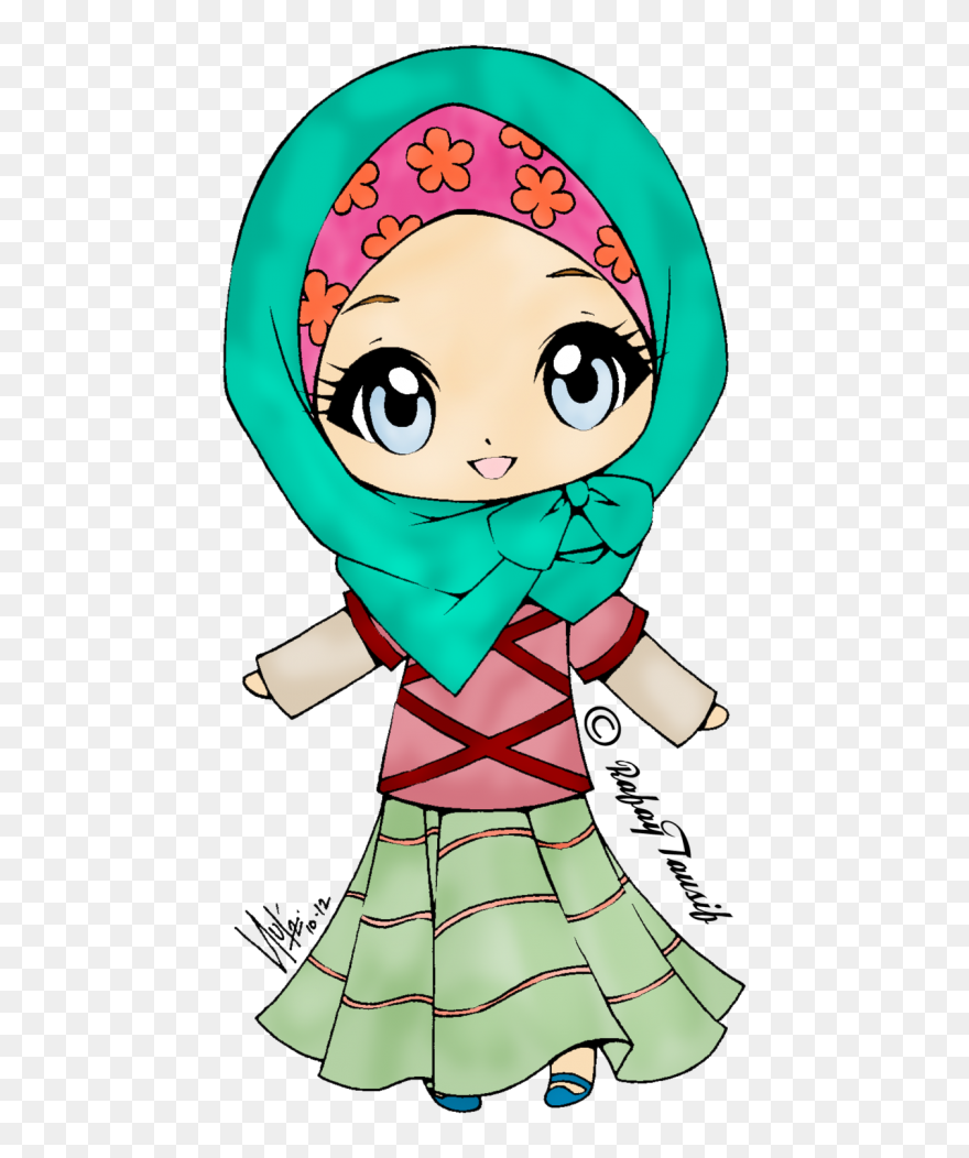 Detail Border Kartun Muslimah Nomer 25