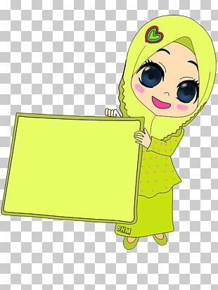 Detail Border Kartun Muslimah Nomer 6