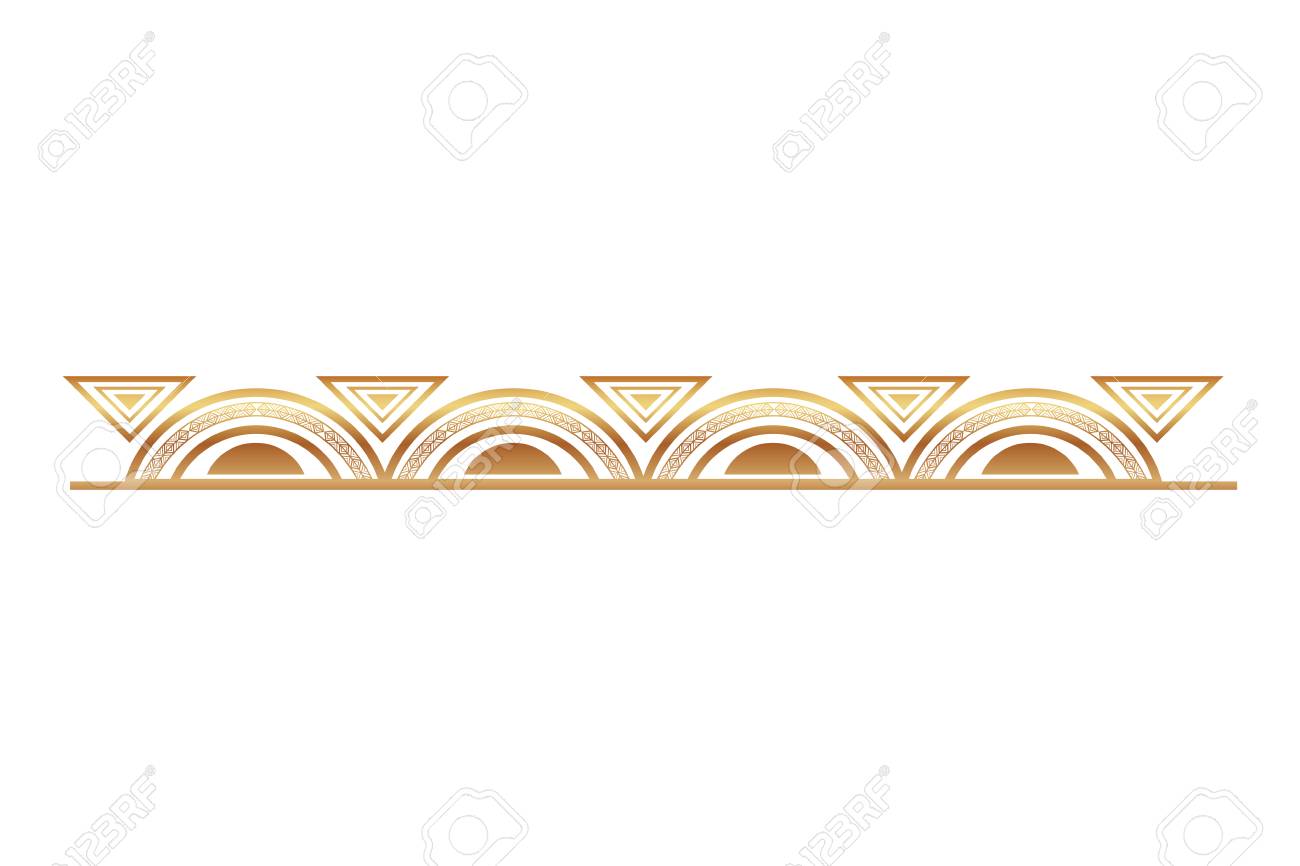 Detail Border Line Gold Nomer 55