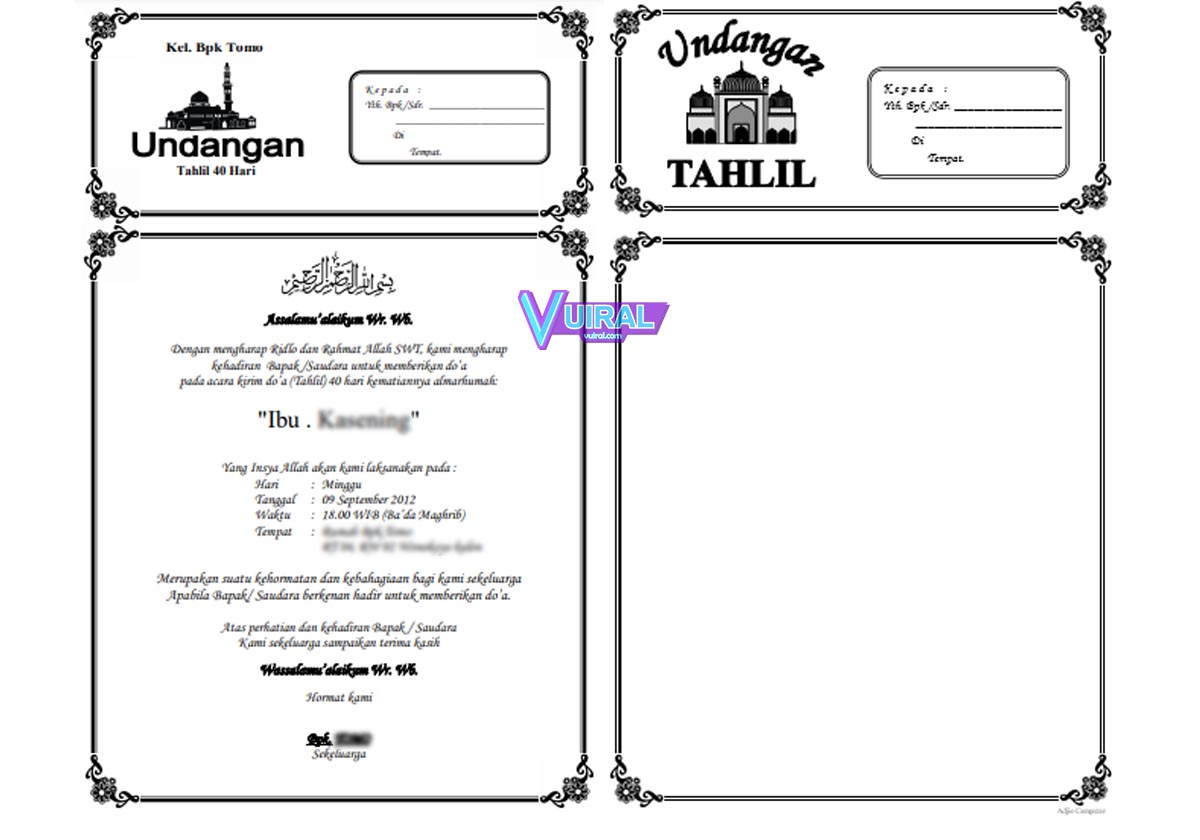 Detail Border Undangan Tahlil Nomer 20