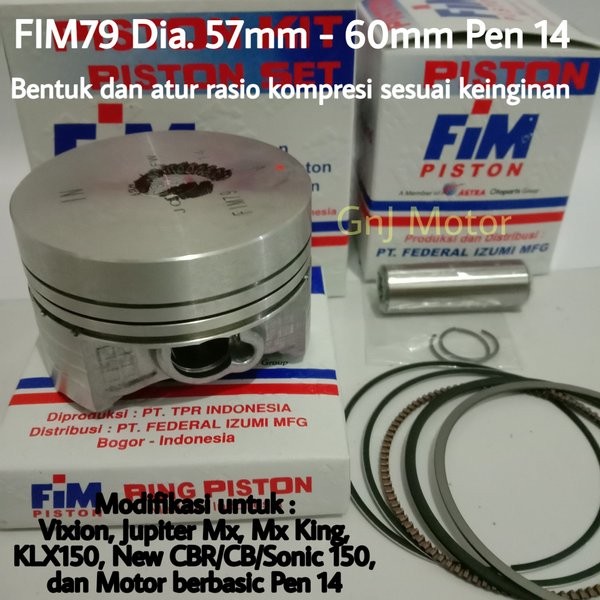 Detail Bore Up Jupiter Z Piston Sonic Nomer 12