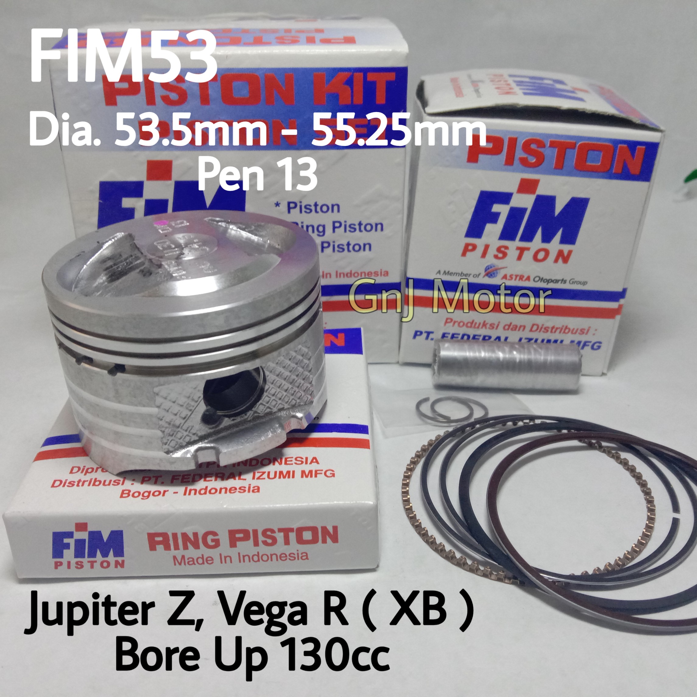 Detail Bore Up Jupiter Z Piston Sonic Nomer 17