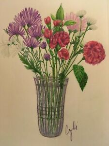 Detail Bouquet Of Flowers Pencil Drawing Nomer 13