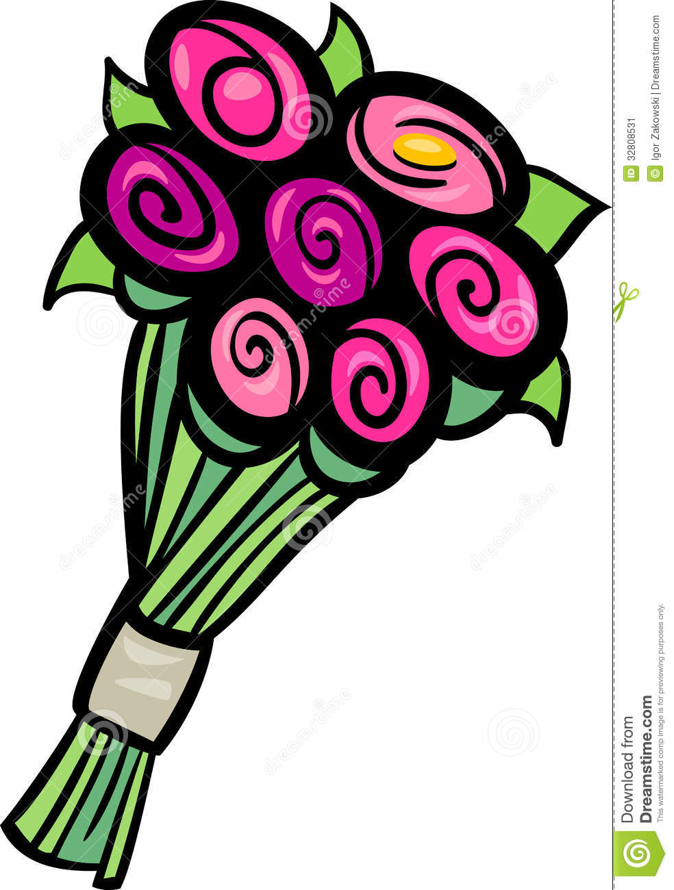 Detail Bouquets Of Flowers Clip Art Nomer 32