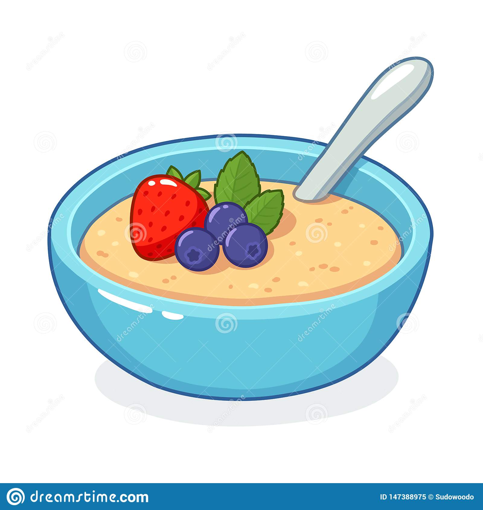 Detail Bowl Of Oatmeal Clipart Nomer 2