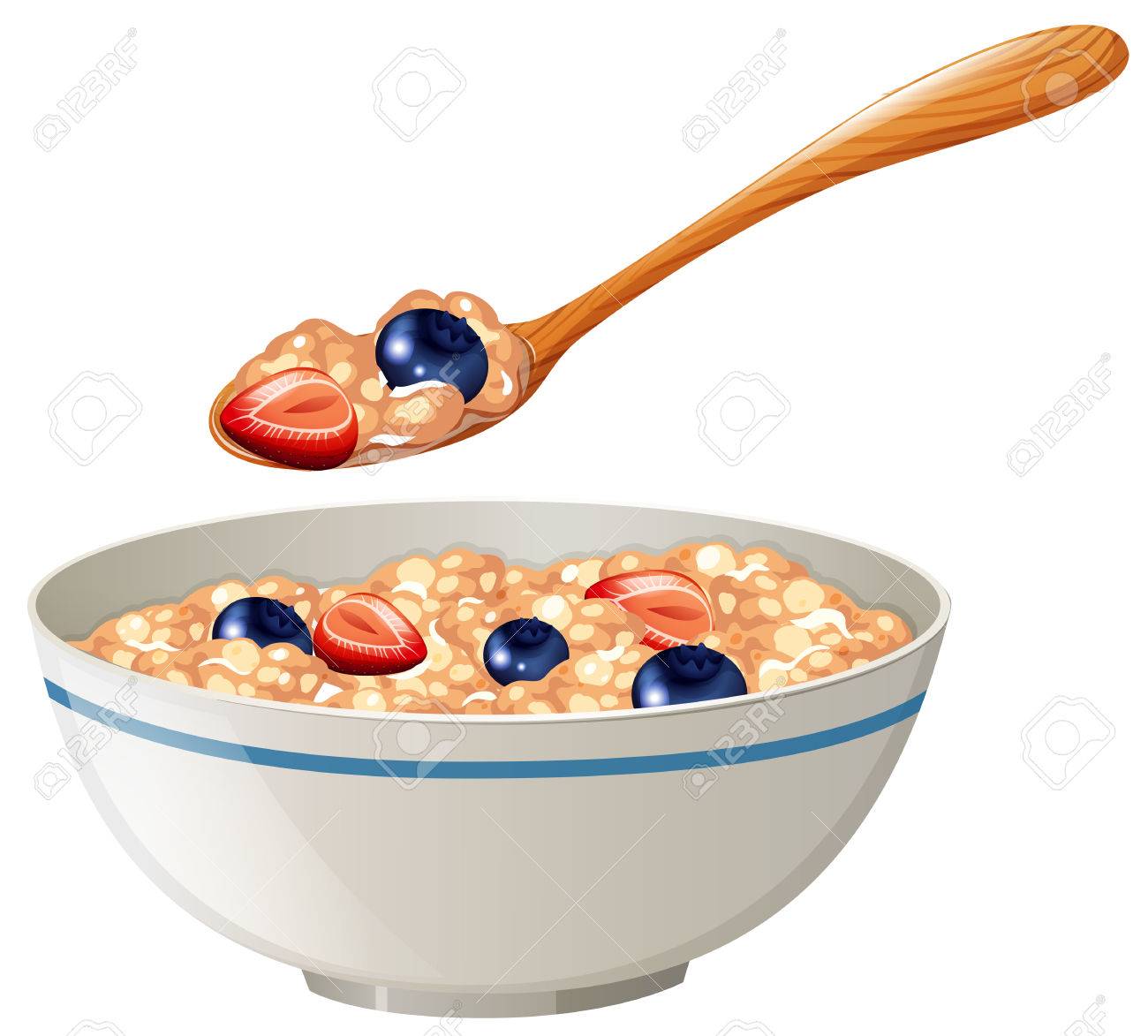 Detail Bowl Of Oatmeal Clipart Nomer 3