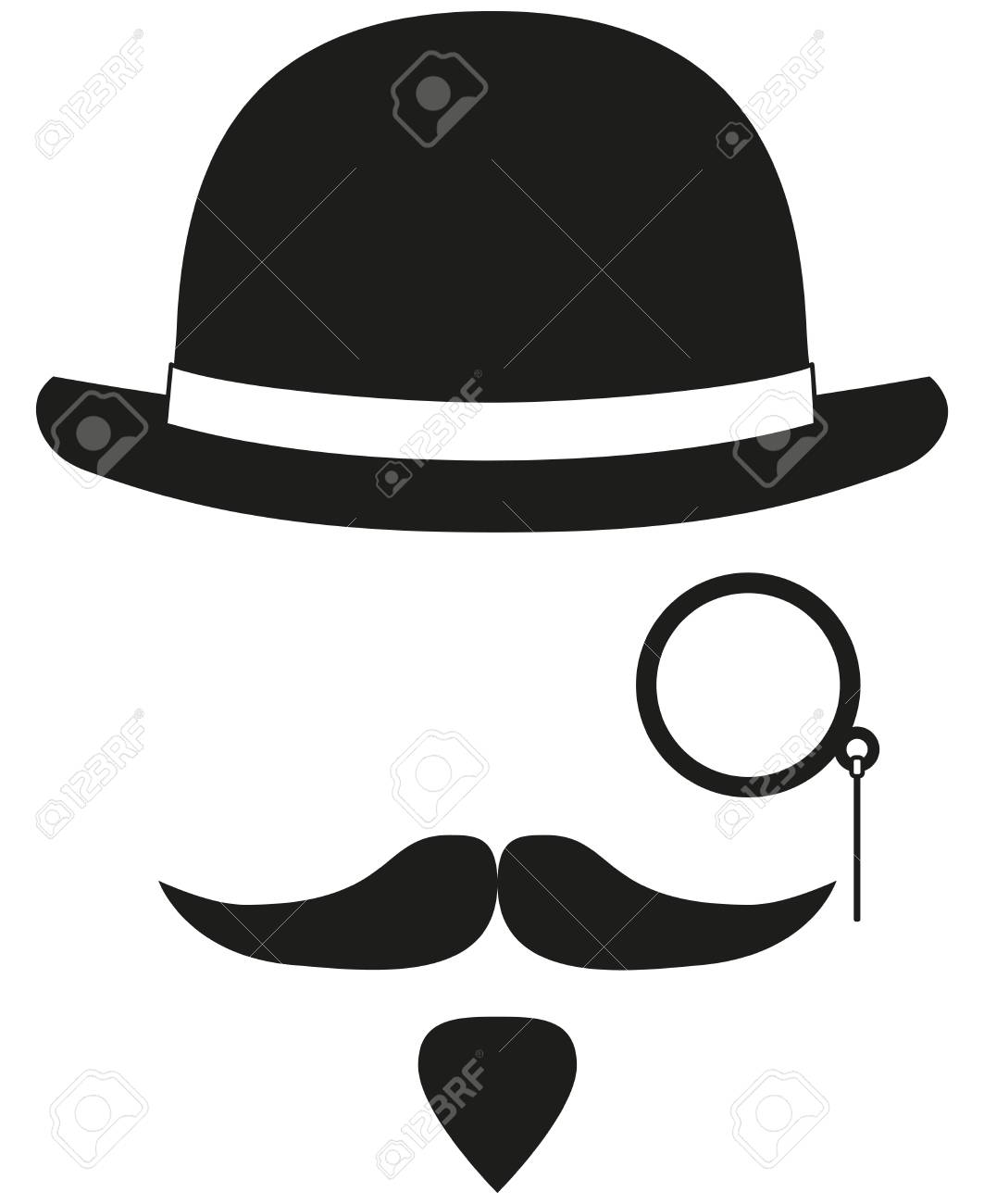 Detail Bowler Hat Silhouette Nomer 50