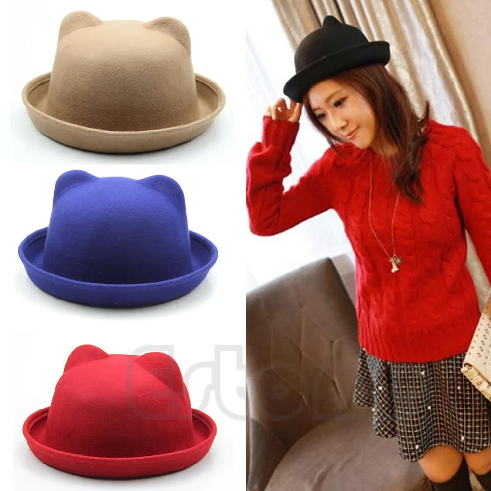 Detail Bowler Hat With Ears Nomer 50
