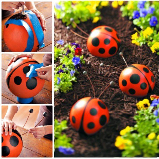 Detail Bowling Ball Ladybug Art Nomer 19