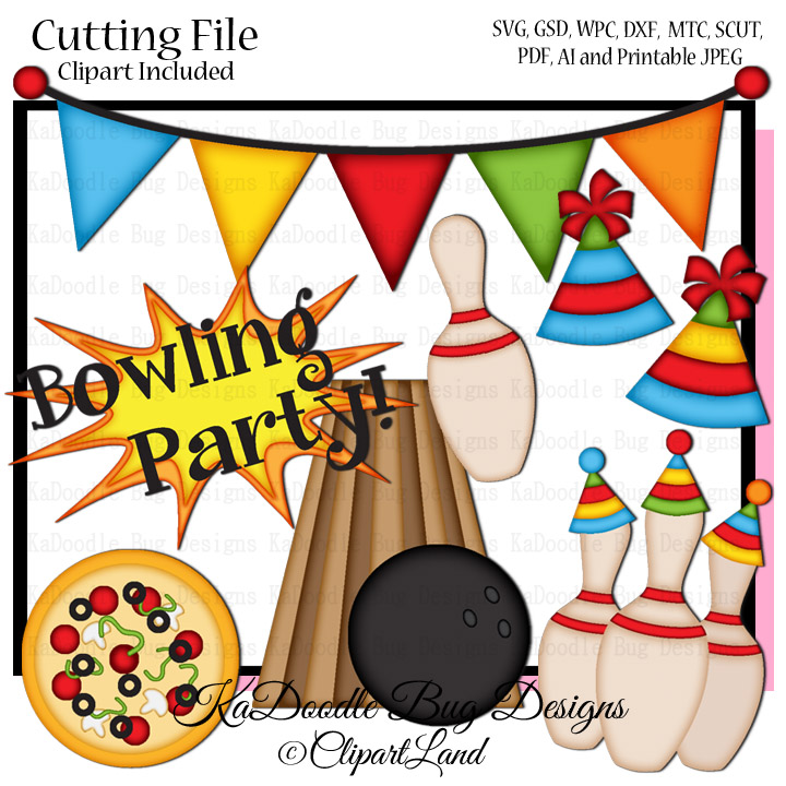 Detail Bowling Party Clipart Nomer 4