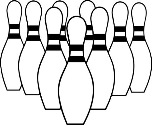 Bowling Pins Clipart Black And White - KibrisPDR