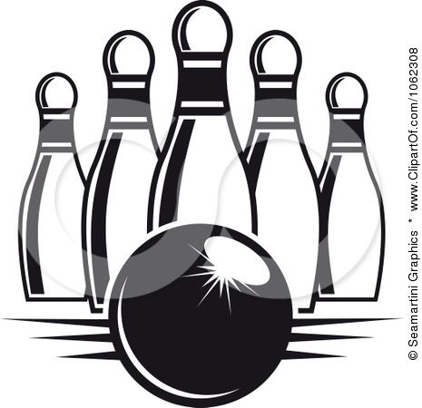 Detail Bowling Pins Clipart Black And White Nomer 42