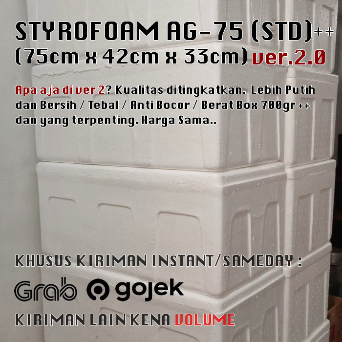 Detail Box Styrofoam Bekas Nomer 54