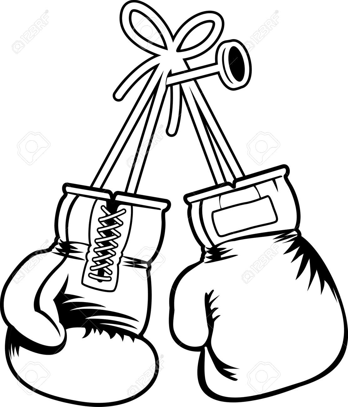 Detail Boxing Glove Clipart Black And White Nomer 26