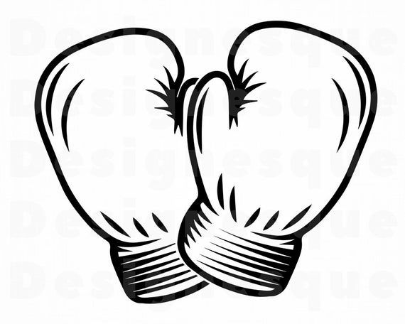 Detail Boxing Glove Clipart Black And White Nomer 4