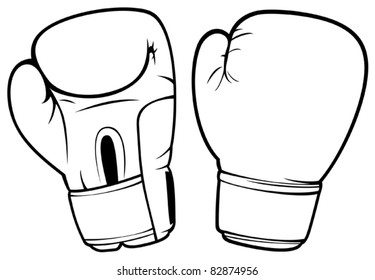 Detail Boxing Glove Clipart Black And White Nomer 45