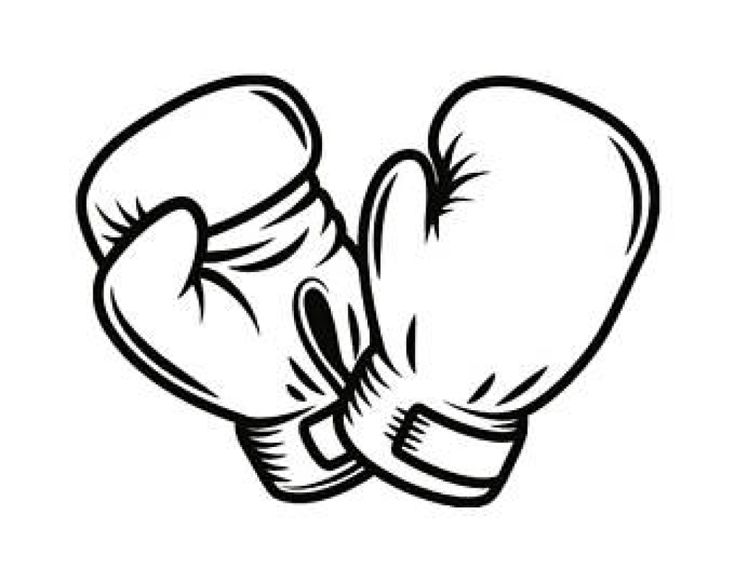 Detail Boxing Glove Clipart Black And White Nomer 56