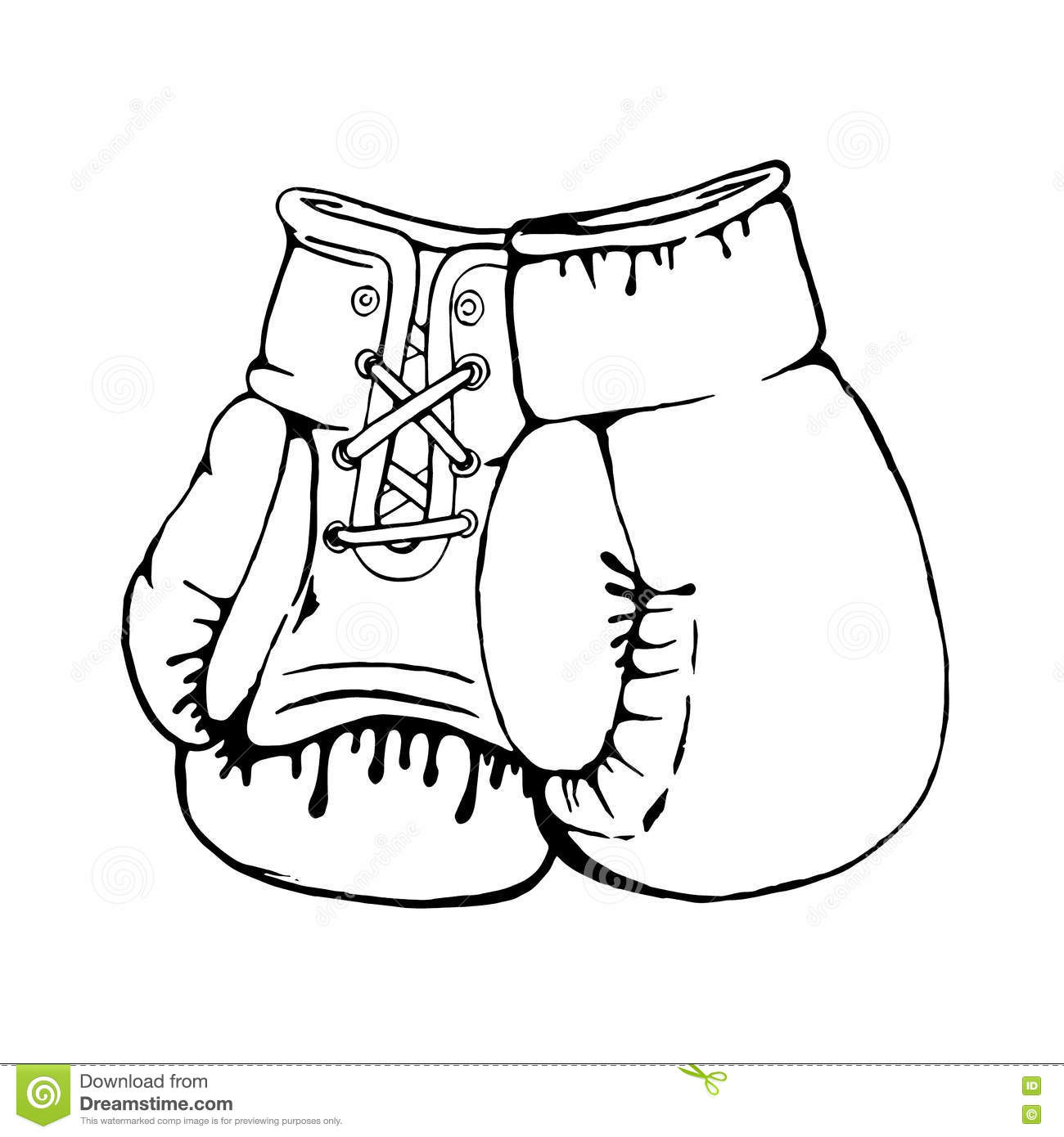 Detail Boxing Gloves Clipart Black And White Nomer 19