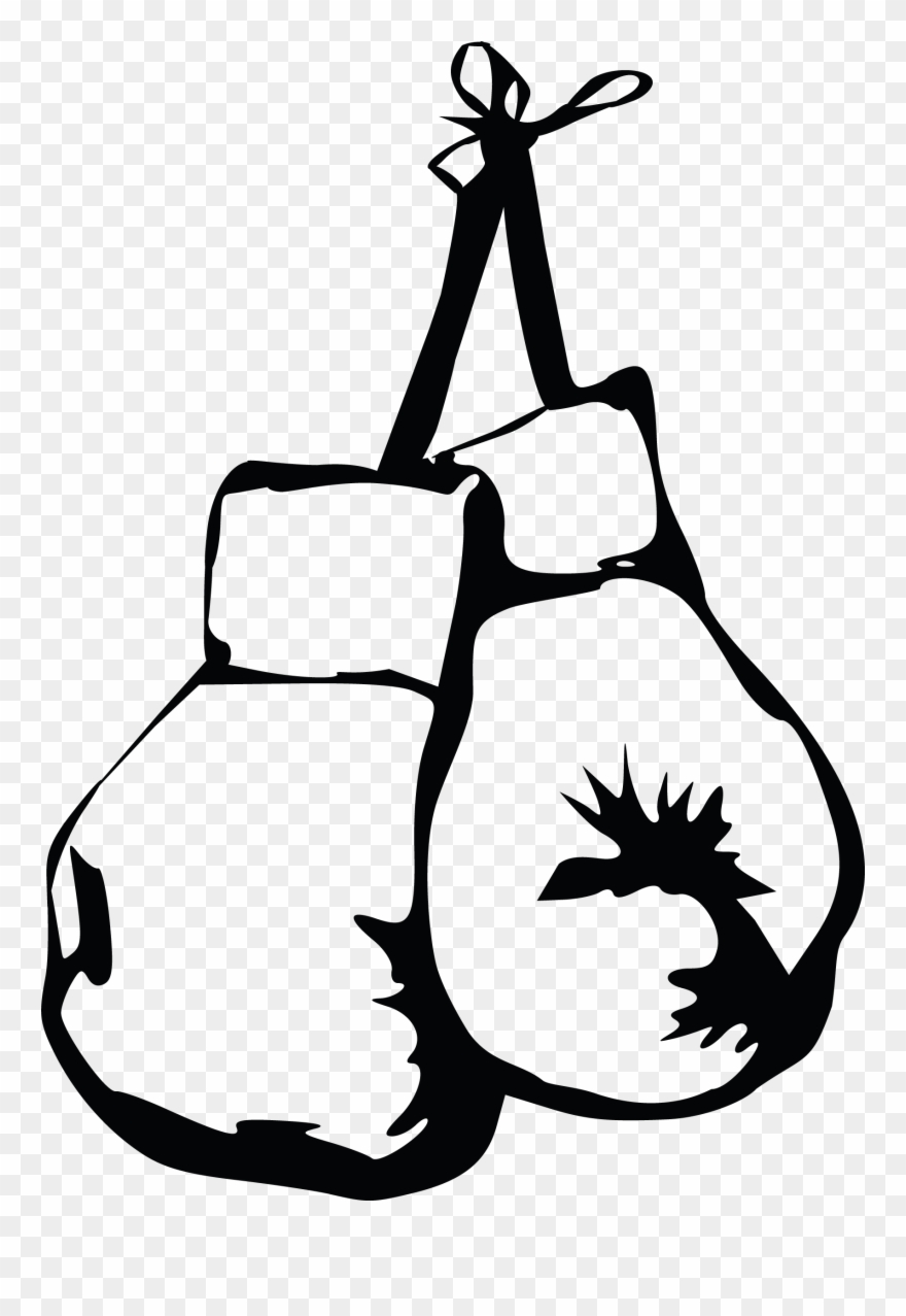 Detail Boxing Gloves Clipart Black And White Nomer 2