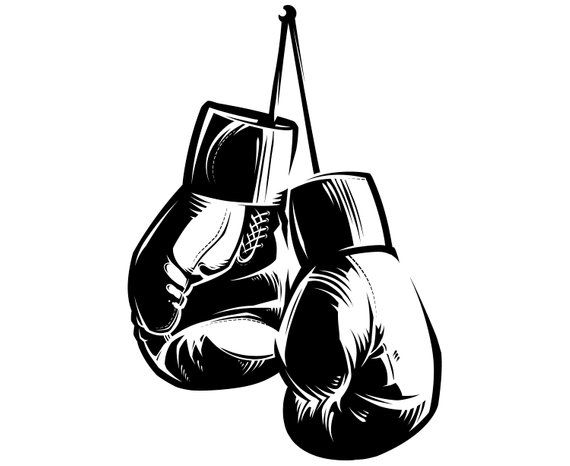 Detail Boxing Gloves Clipart Black And White Nomer 23