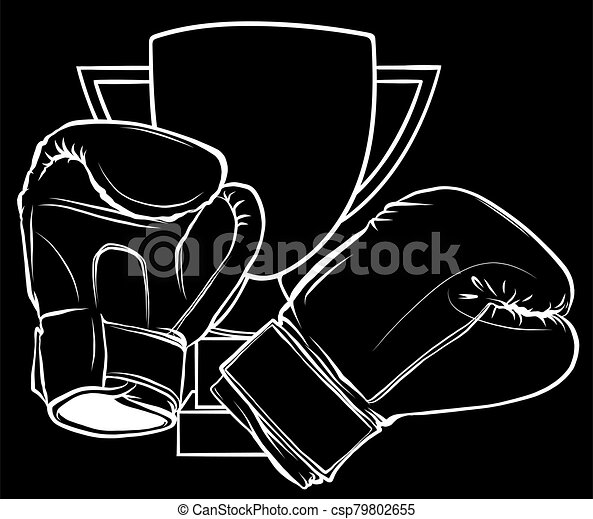 Detail Boxing Gloves Clipart Black And White Nomer 54