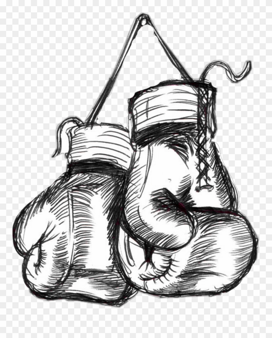 Detail Boxing Gloves Clipart Black And White Nomer 7
