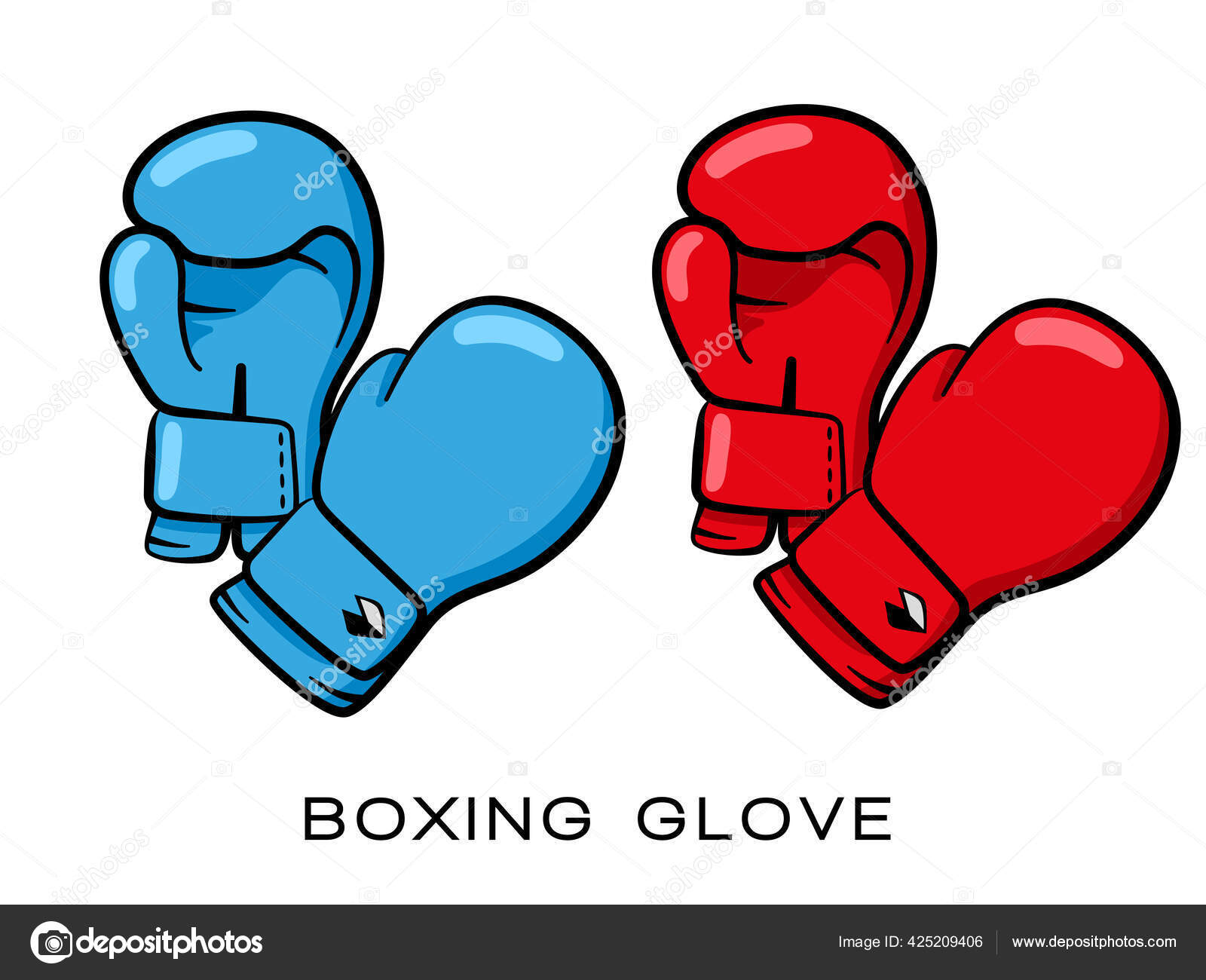 Detail Boxing Gloves Vector Nomer 35