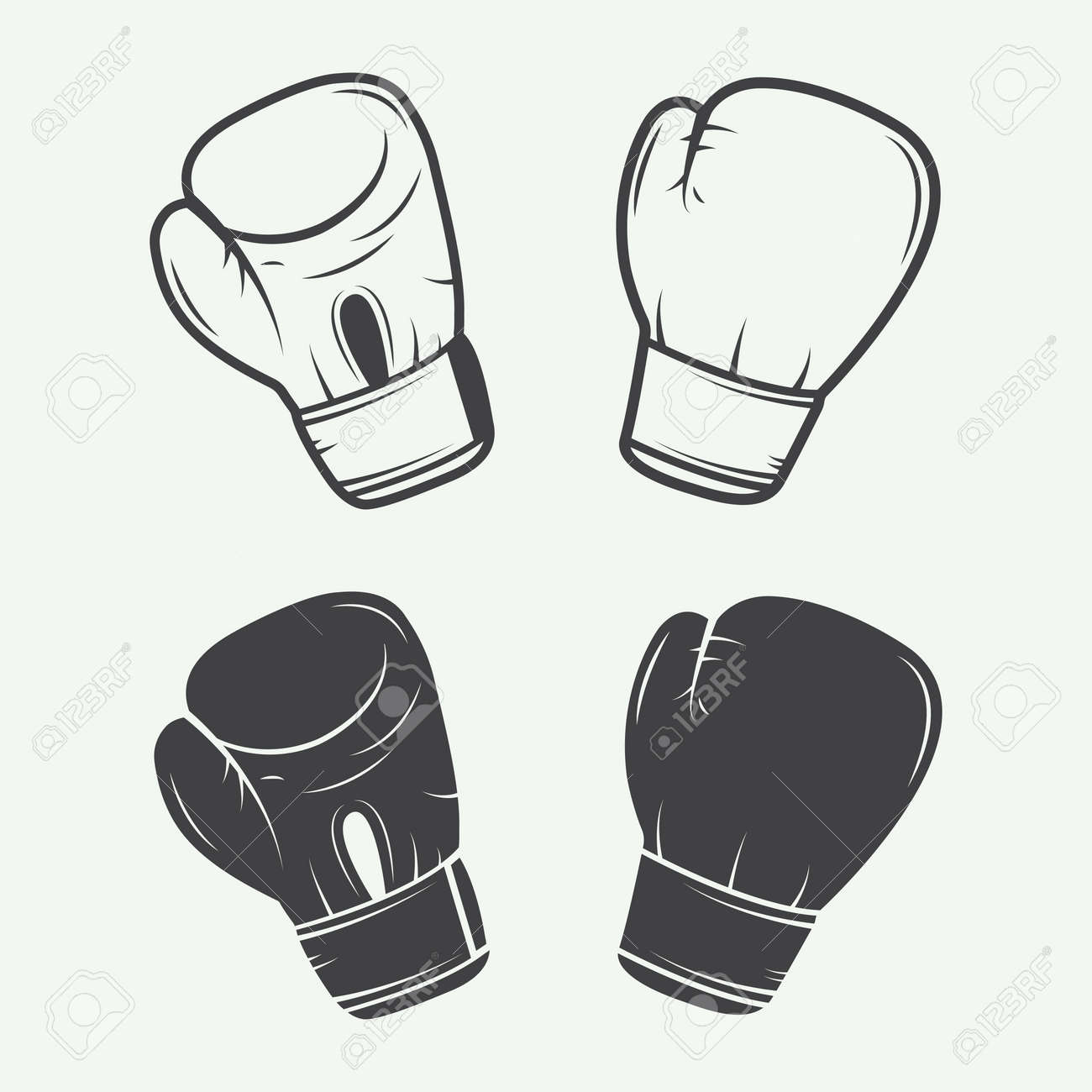 Detail Boxing Gloves Vector Free Nomer 23