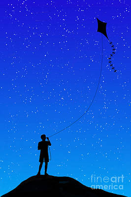 Detail Boy Flying Kite Silhouette Nomer 28