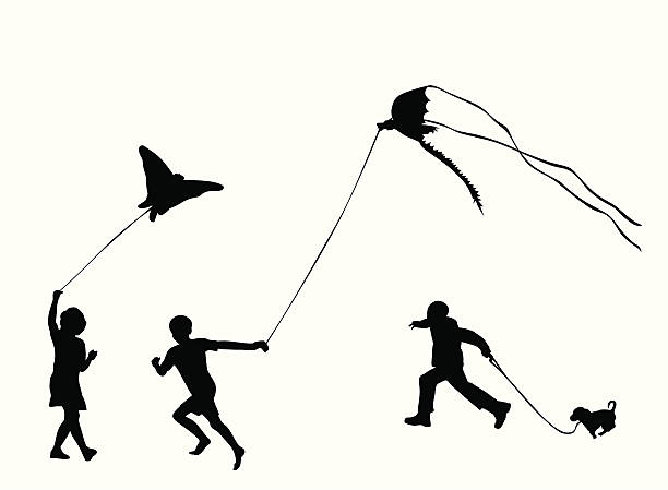 Detail Boy Flying Kite Silhouette Nomer 36