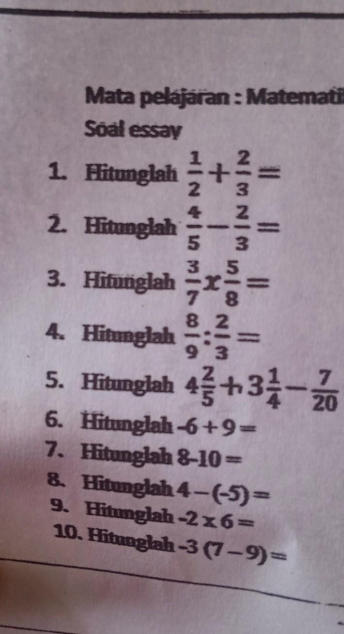 Detail Brainly Matematika Smp Kelas 7 Nomer 8